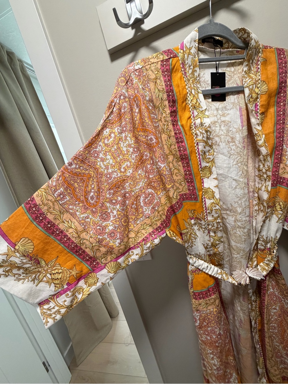 Maje Printed Kimono Robe - Picture 7 of 9